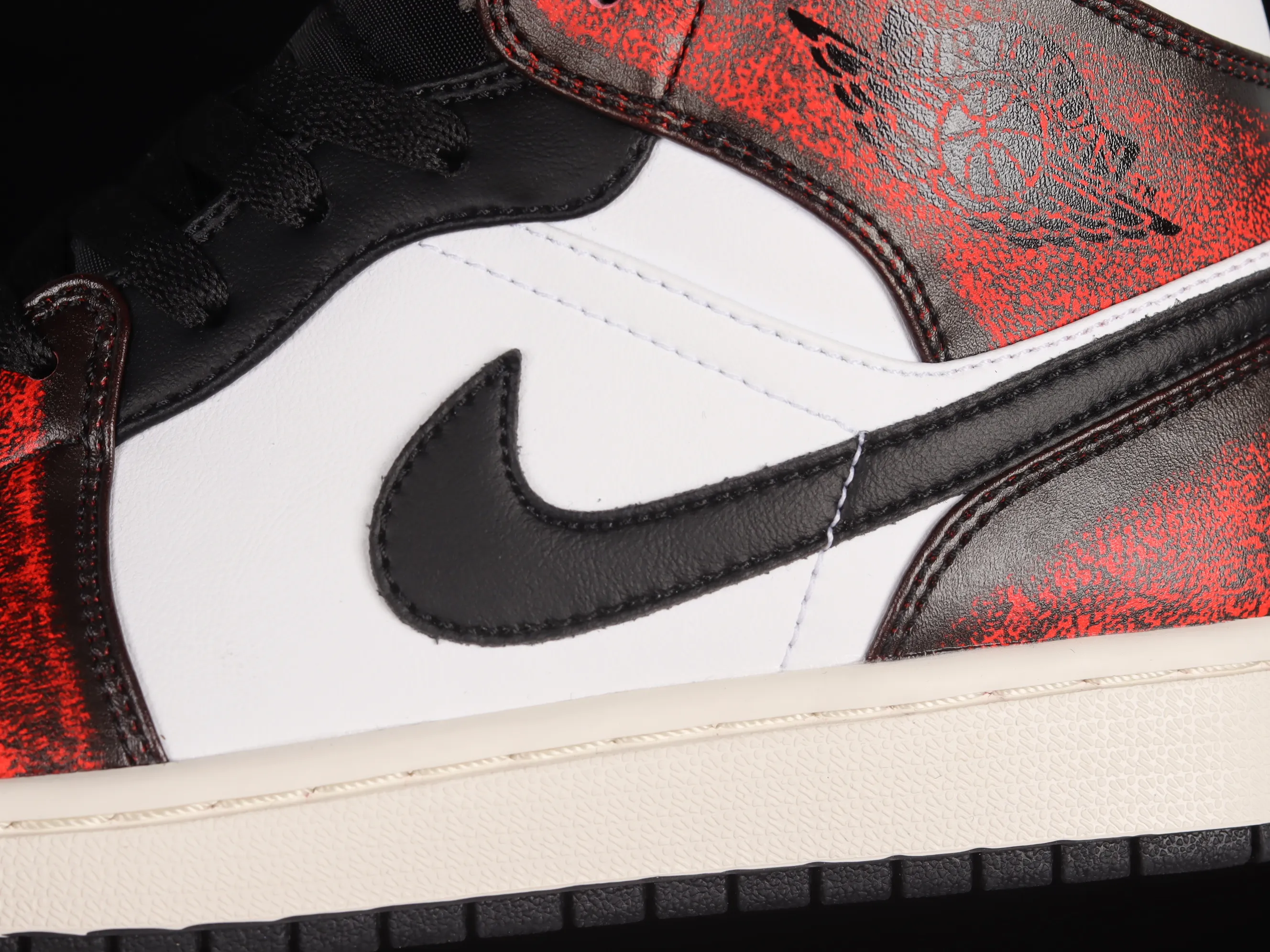 All categories Air Jordan Jordan series basketball shoes Air Jordan 1 Mid Air Jordan 1 Mid "Wear-Away" AJ Joe 1 Chicago distressed Chinese basketball shoes DV9565-006